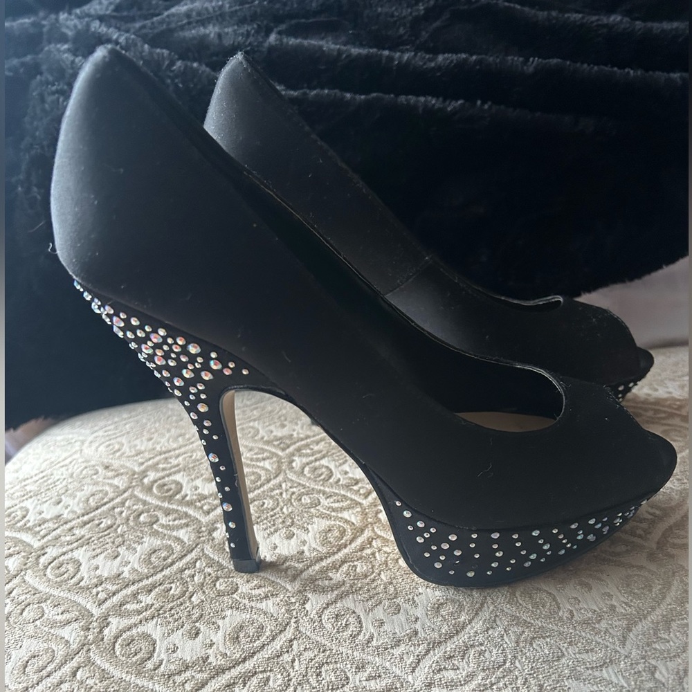 Steve Madden Black Sparkly Heels
